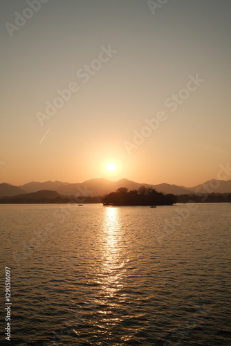 Photography Sunset at Hangzhou, a town near Shanghai