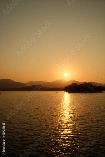 Photography Sunset at Hangzhou, a town near Shanghai