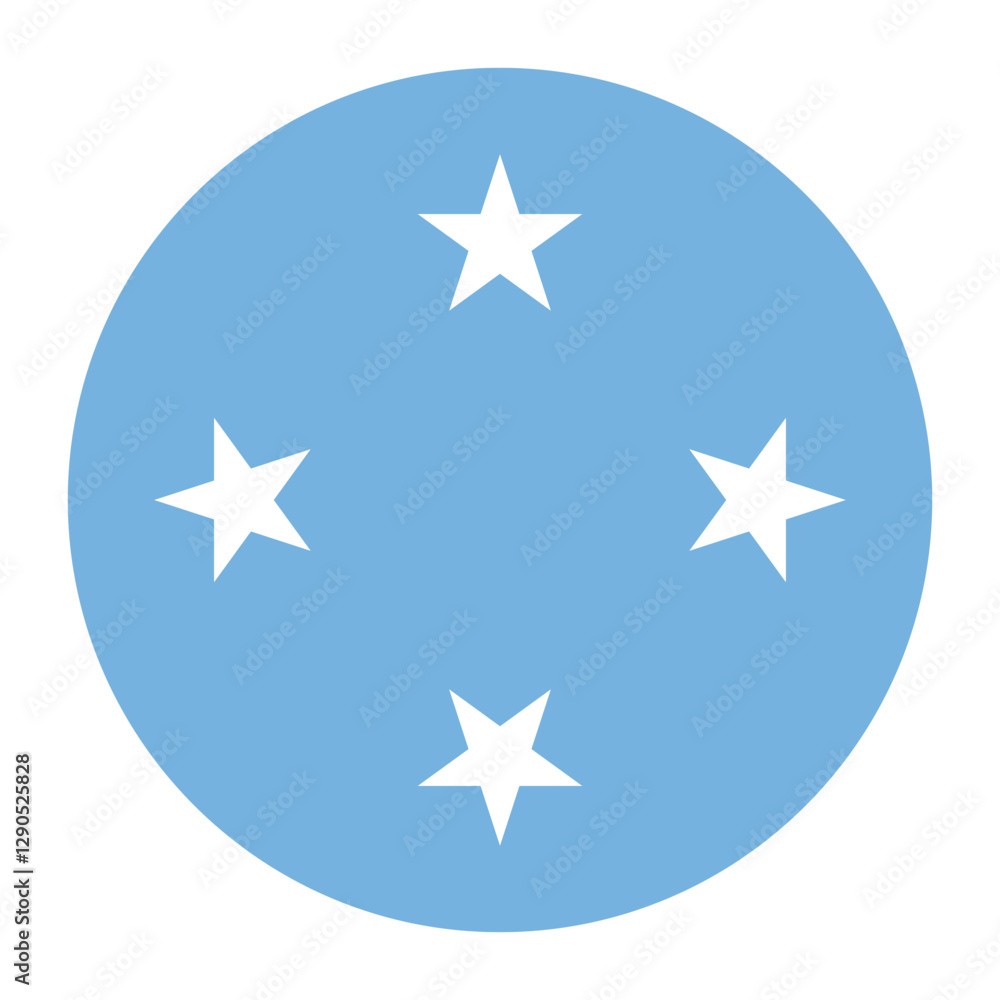 Micronesia flag circle icon vector illustration design Micronesia flag circle icon vector illustration design