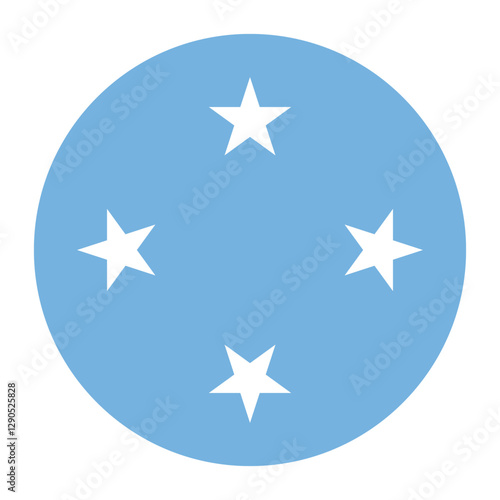 Micronesia flag circle icon vector illustration design