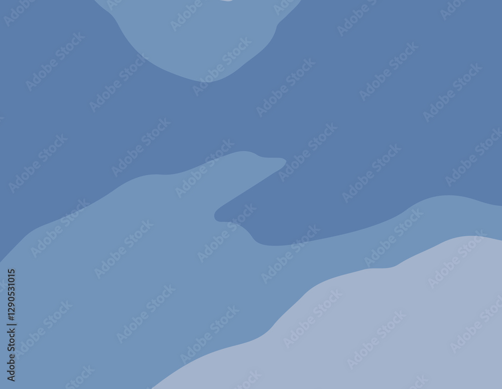 Obraz premium Serene Blue Abstract Background with Fluid Waves and Smooth Transitions. Ethereal Shades of Blue Blending Seamlessly in a Dreamy Abstract Design. Blue Abstract Background with Soft and Dark Hues