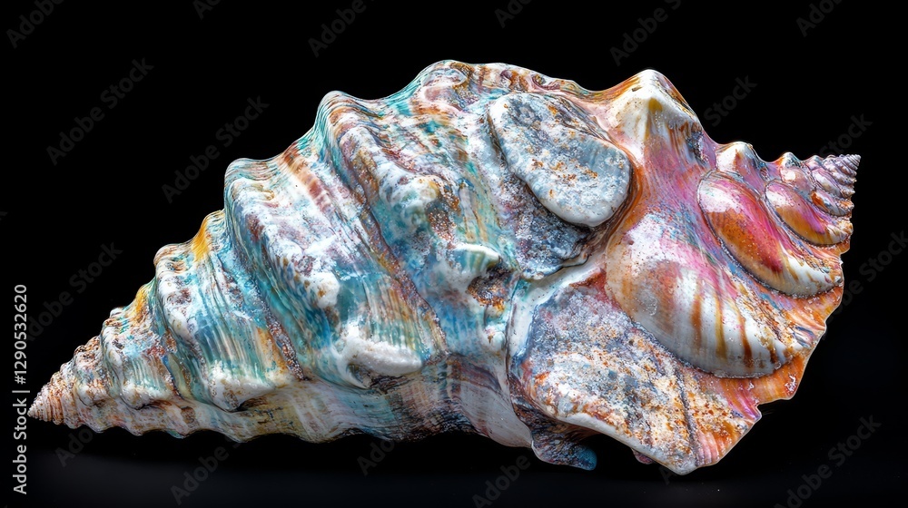Stunning Colorful Seashell, A Masterpiece of Nature's Art Stunning Colorful Seashell, A Masterpiece of Nature's Art