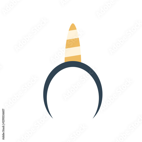 one horn headband illustration