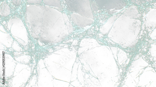 a broken glass window with a black background