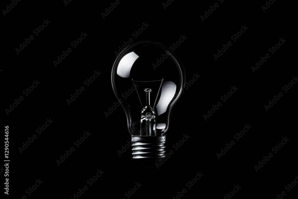 Lightbulb on Black Background. Inspiration, Idea, Creativity, Innovation concept Lightbulb on Black Background. Inspiration, Idea, Creativity, Innovation concept