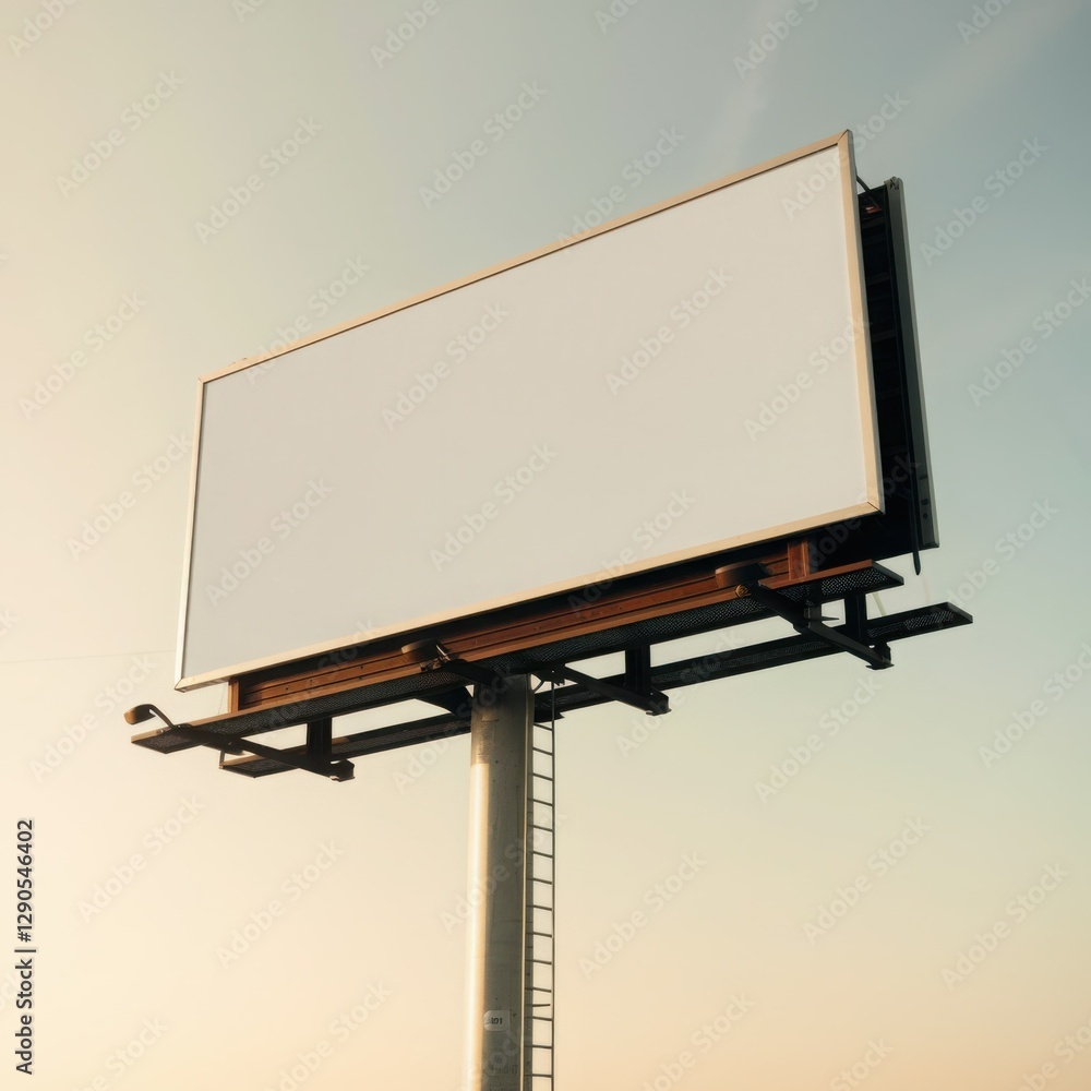 Obraz premium Blank Outdoor Billboard for Advertising – Mockup Illustration