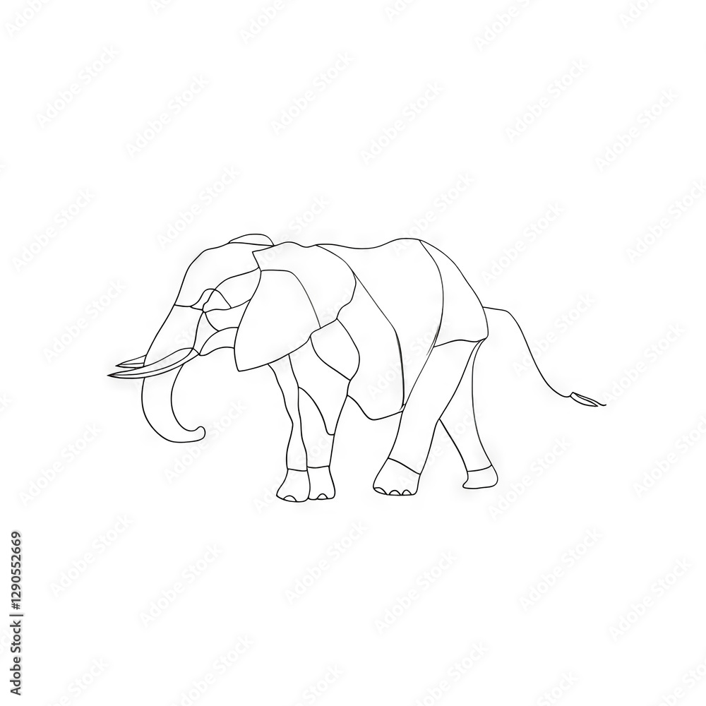 Obraz premium Enchanted Elephant in the Night