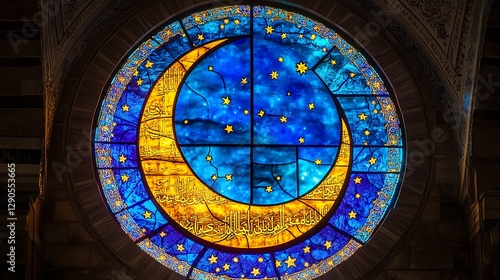 Wallpaper Mural Celestial Stained Glass: A Night Sky Masterpiece Torontodigital.ca