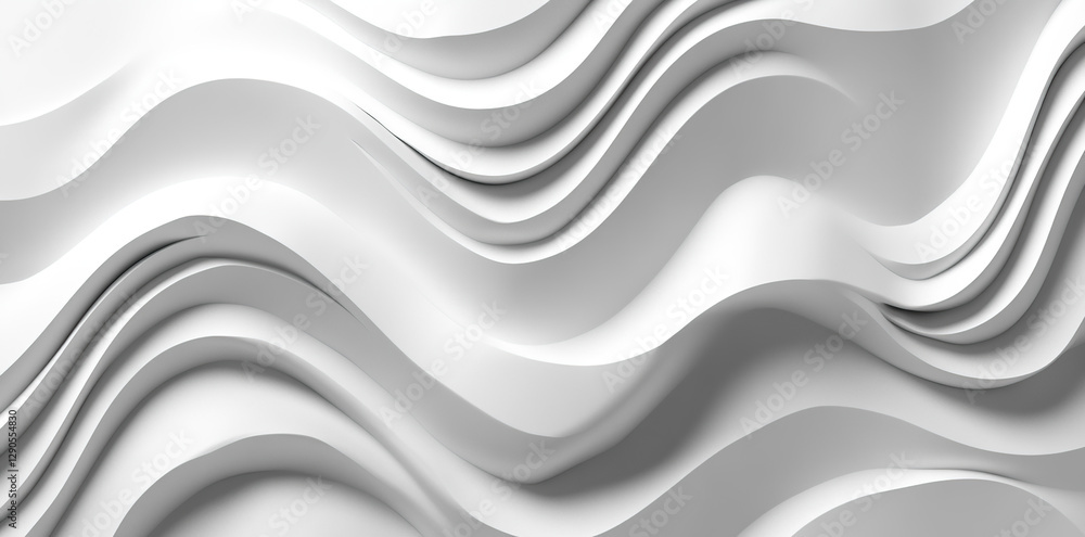 Abstract White Wavy 3D Background Abstract White Wavy 3D Background