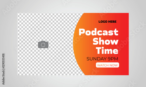 Podcast thumbnail design template, podcast cover art, podcast artwork 