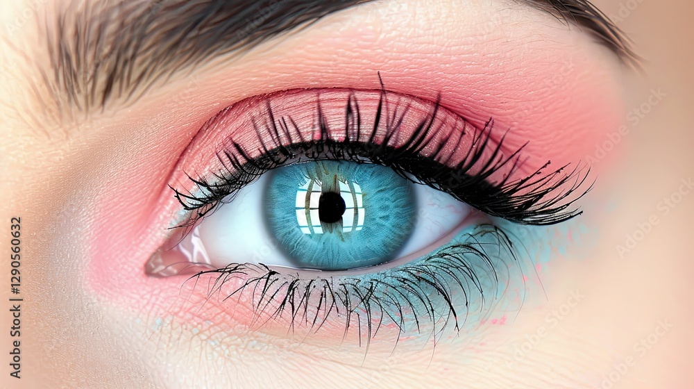 Elegant Makeup Look Featuring Soft Pink Mascara and Matching Eyeliner for a Chic and Fresh Appearance, Perfect for Day or Evening Events Elegant Makeup Look Featuring Soft Pink Mascara and Matching Eyeliner for a Chic and Fresh Appearance, Perfect for Day or Evening Events