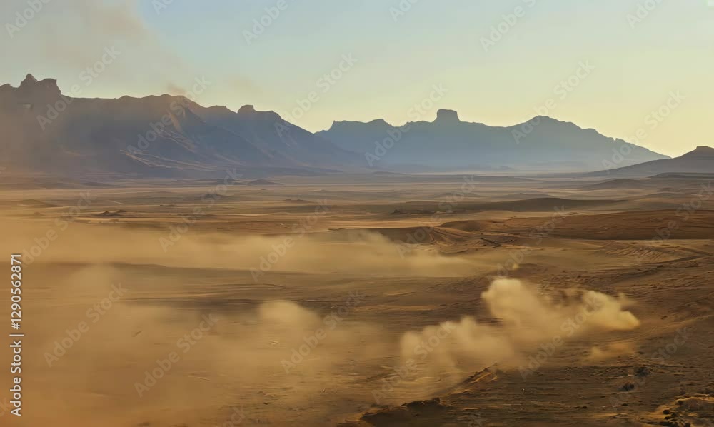 horizon obscured by sand dust and captivating smoke movement horizon obscured by sand dust and captivating smoke movement