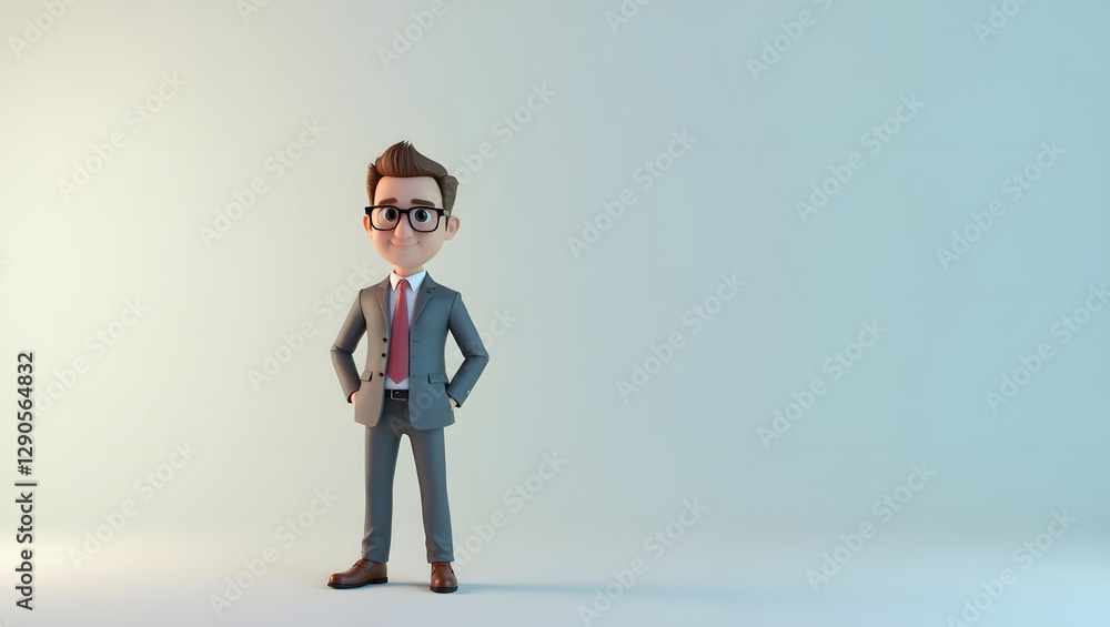 Fototapeta premium 3D RENDER OF CARTOON BUSINESSMAN