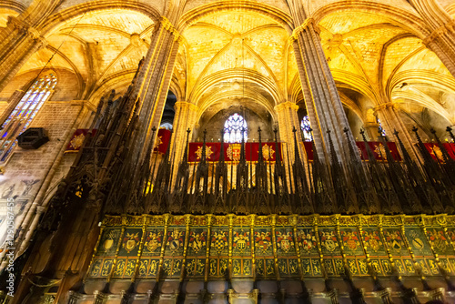 Photography The choir of the Cathedral of the Holy Cross and Saint Eulalia, known as the Cat