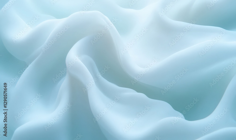 Obraz premium Soft Light Blue Fabric Draped Texture Background