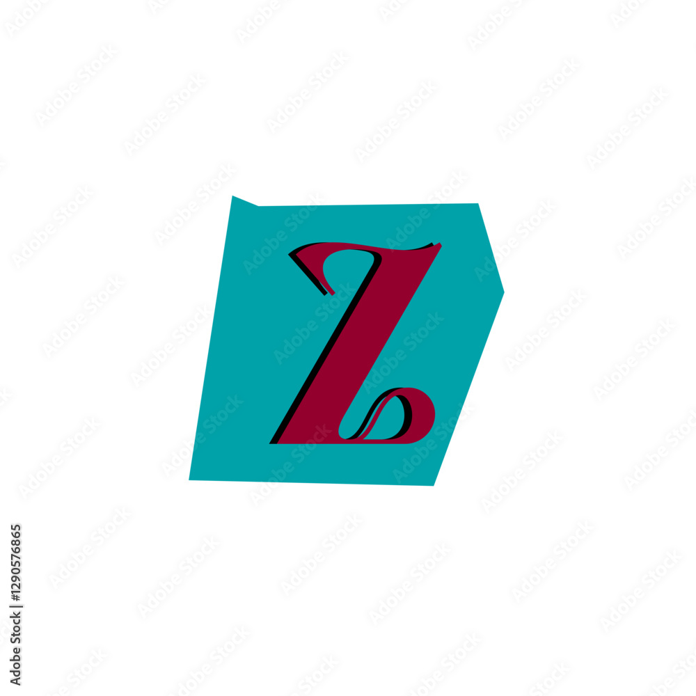 Alphabet Cut Out Ransom Letter Z Alphabet Cut Out Ransom Letter Z