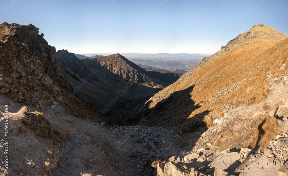Landscape of high mountains, Tatra Mountains.