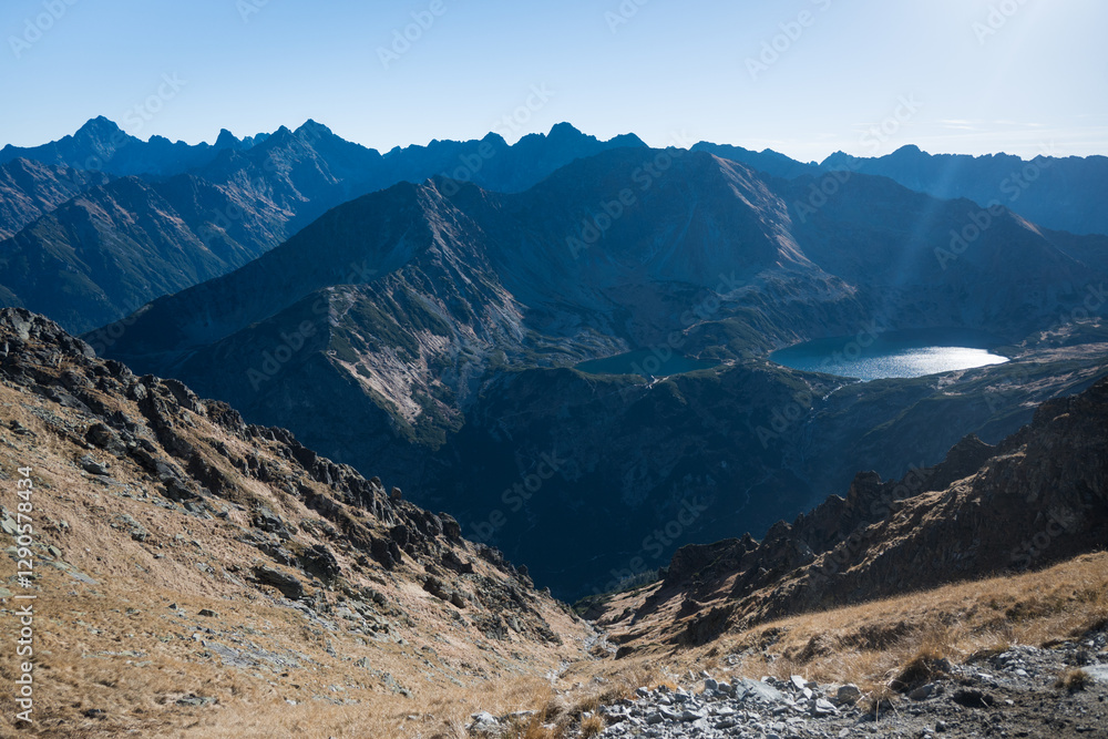 Landscape of high mountains, Tatra Mountains.