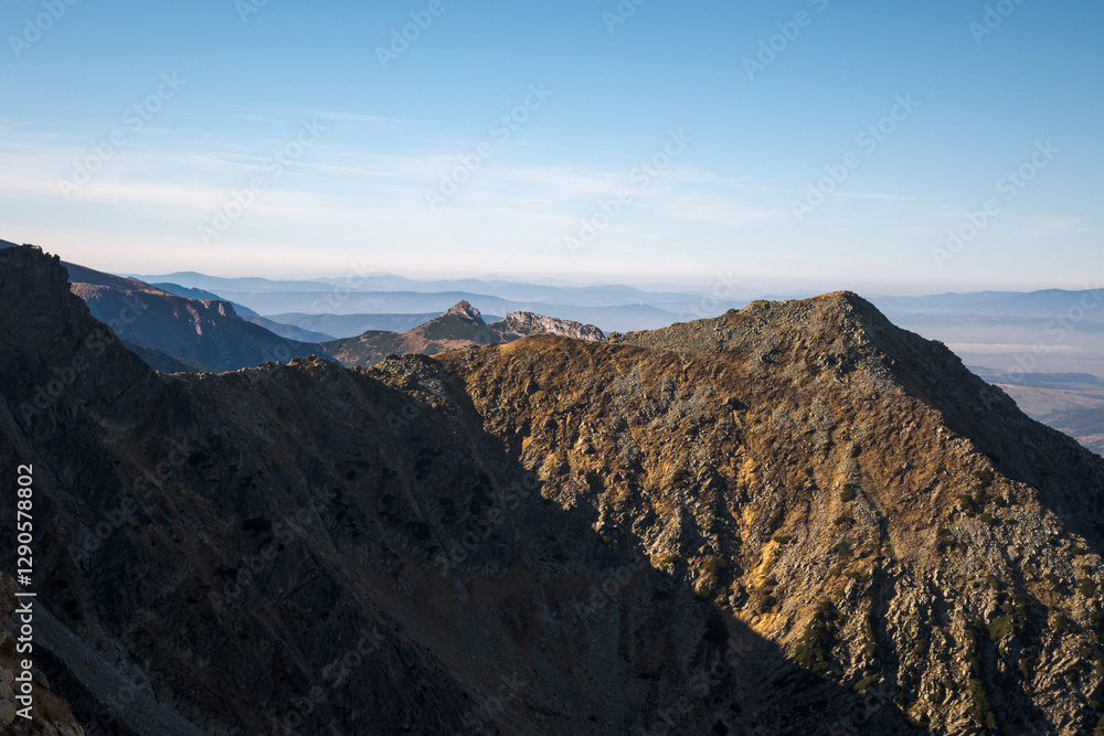 Landscape of high mountains, Tatra Mountains.