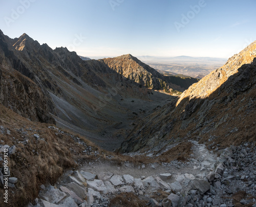 Landscape of high mountains, Tatra Mountains.
