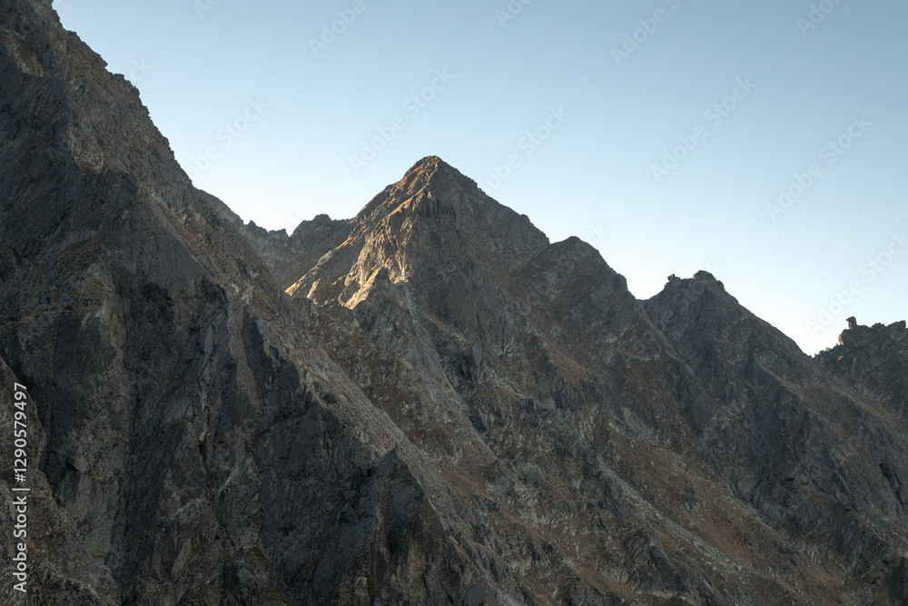 Landscape of high mountains, Tatra Mountains.