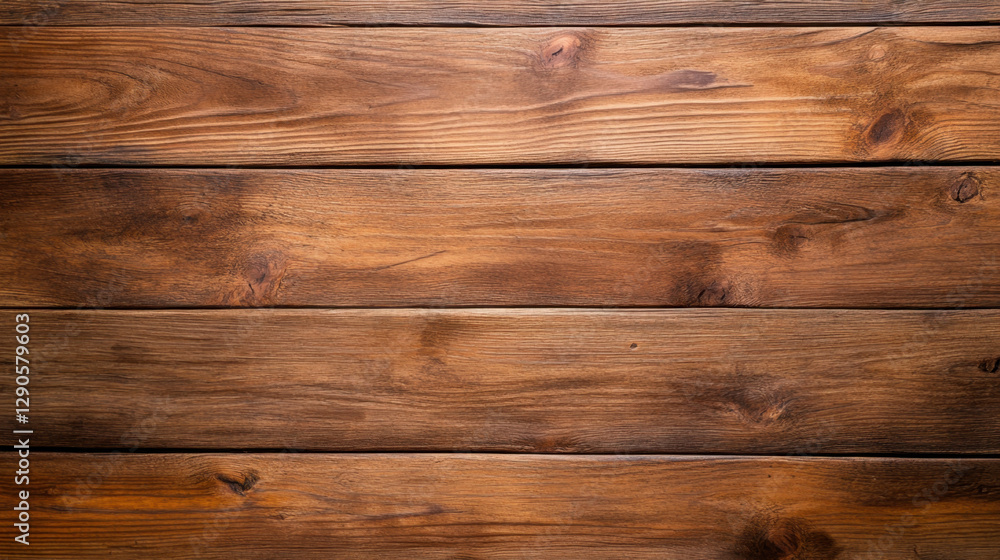 Fototapeta premium Rich wooden texture with warm brown tones, showcasing natural grain patterns and rustic charm. Perfect for backgrounds or design elements