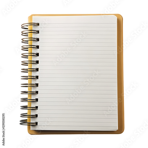 Blank Spiral Notebook: Stock Photo isolated on transparent background