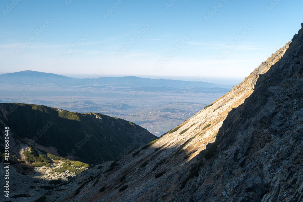 Landscape of high mountains, Tatra Mountains.