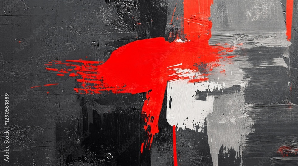 Fototapeta premium Grunge texture effect background. Distressed rough dark abstract textured. Red isolated on black.