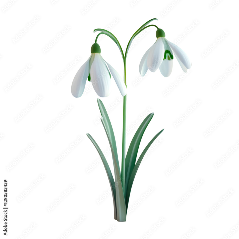 Delicate Snowdrop Flowers on Black Background Spring Blooms Nature Beauty White Petals Green Stems Delicate Snowdrop Flowers on Black Background Spring Blooms Nature Beauty White Petals Green Stems