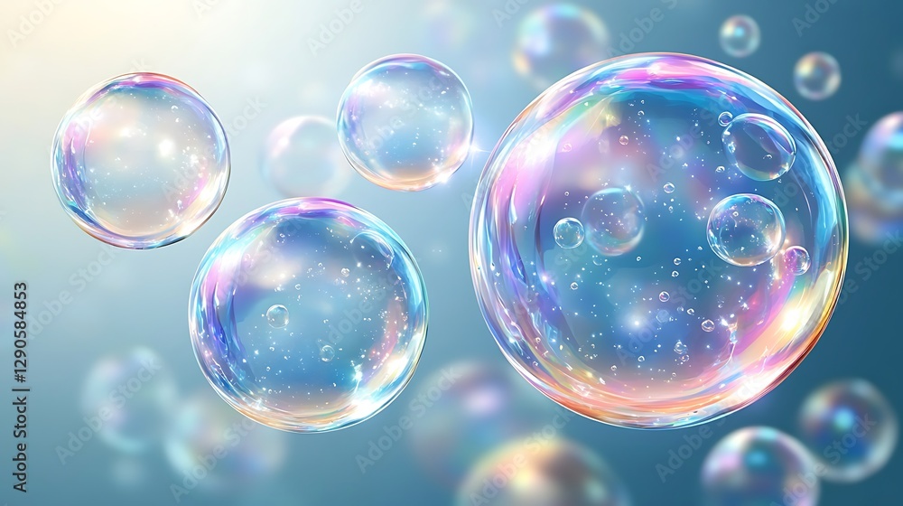 Colorful Bubbles in Air Colorful Bubbles in Air