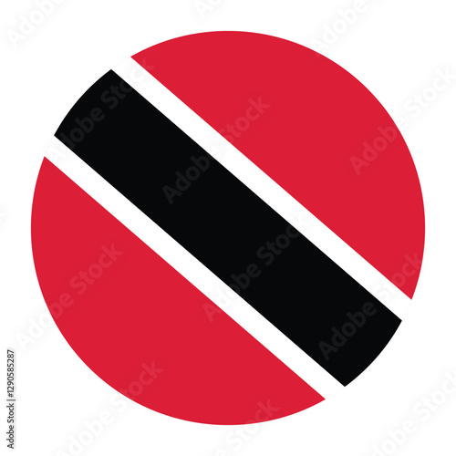 Free Download Trinidad and Tobago circle flag logo icon digital vector illustration - GFXLoad
