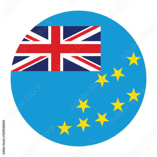 Free Download Tuvalu circle flag logo icon digital vector illustration - GFXLoad