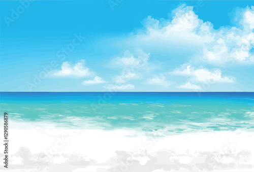 夏の海の背景  eps