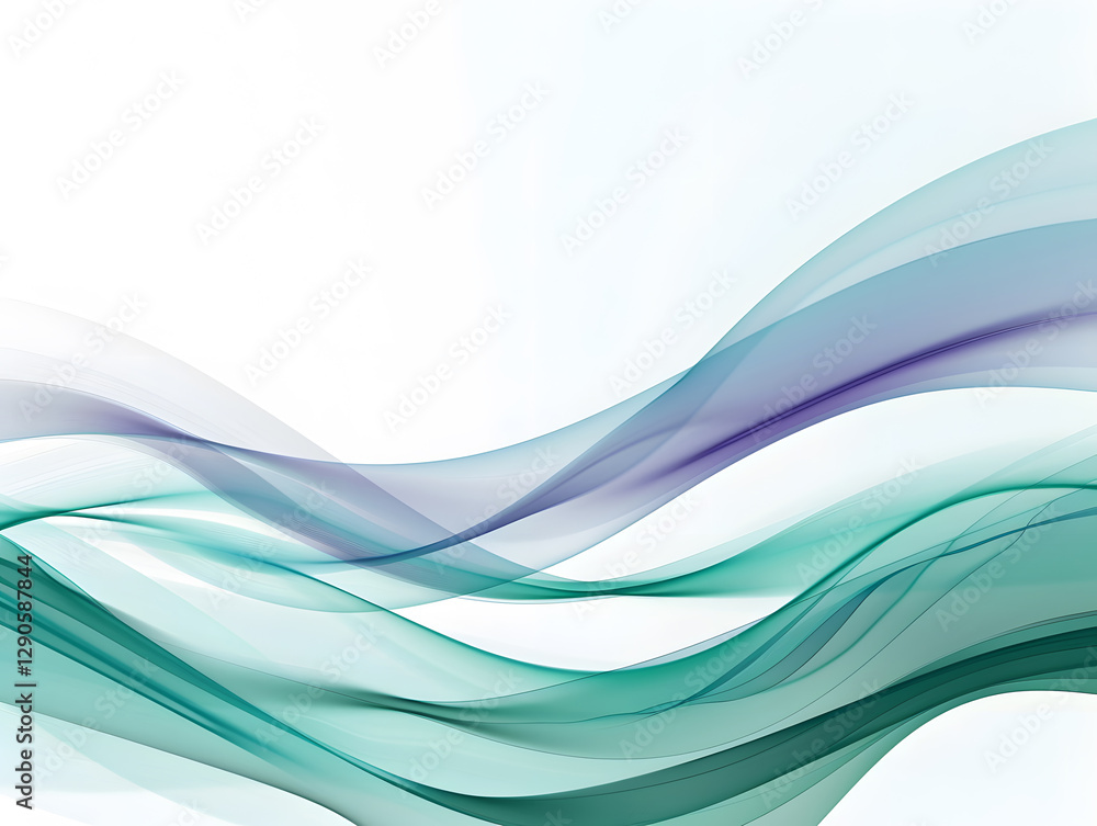 Obraz premium A simple and elegant background with a smooth blue and green gradient, creating a modern and minimalistic abstract design for creative projects.