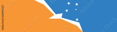 Argentina Antarctica flag long banner digital vector illustration