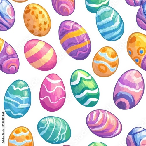 Easter seamless colorful design collection pattern illustration