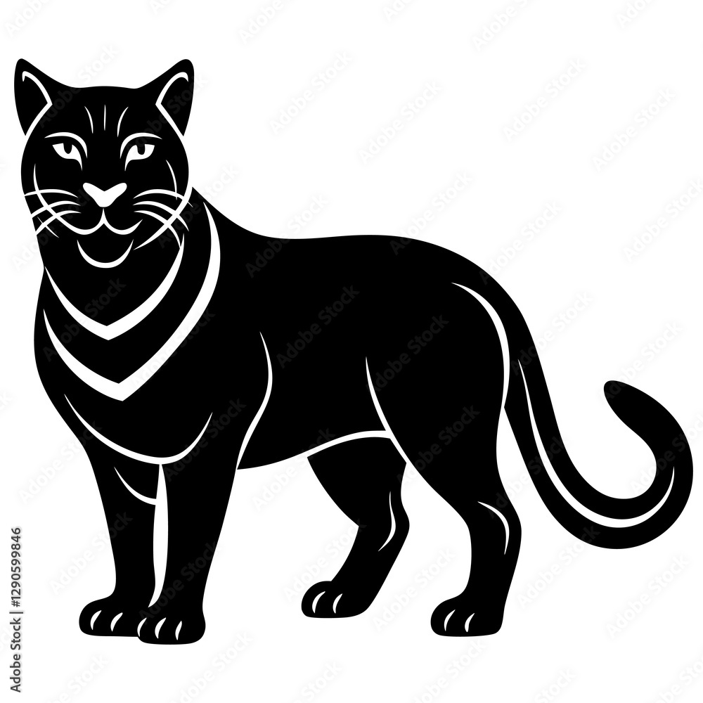 Simple Wildcat Silhouette Icon Perfect for Prints & Digital Use. Simple Wildcat Silhouette Icon Perfect for Prints & Digital Use.