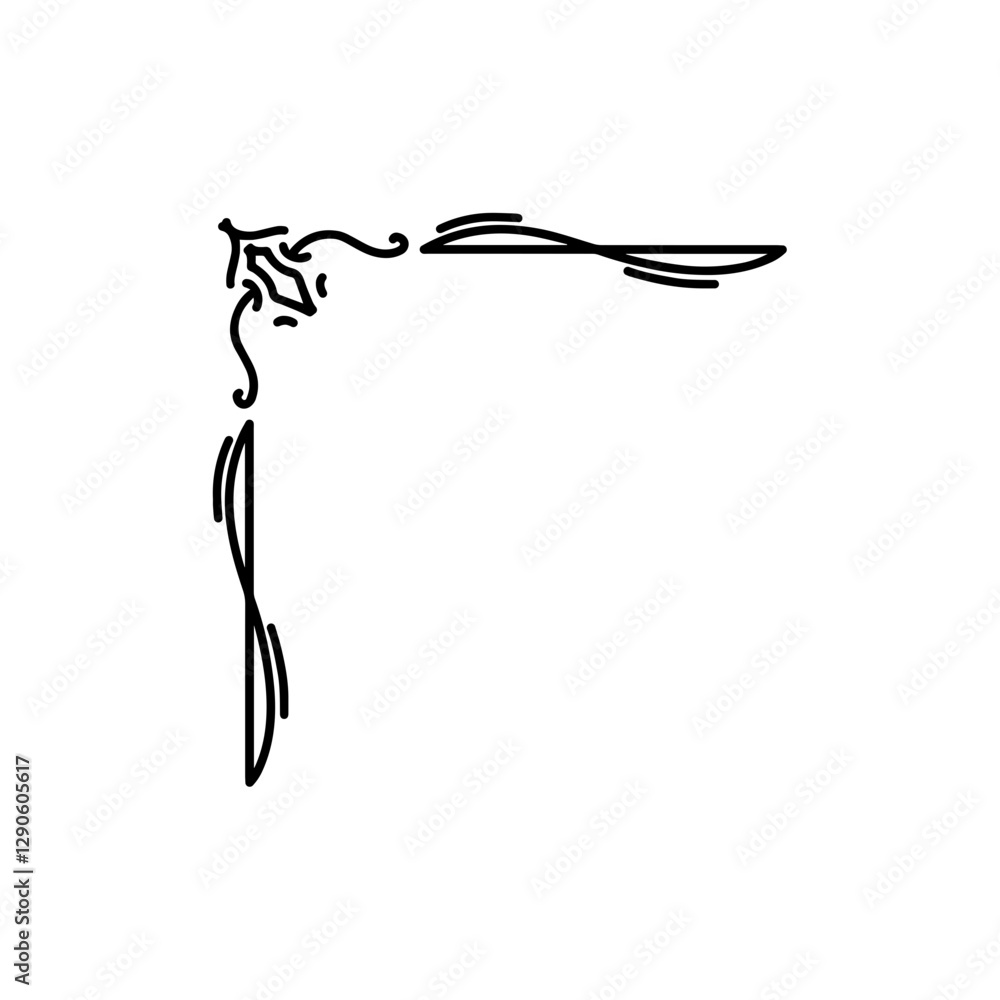 Fototapeta premium Classic Ornament Corner Border