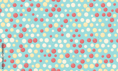 Round spotted pattern with abstract geometric circles. Ideal for seamless wallpapers, textile prints, or trendy backgrounds with a creative touch.