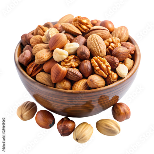 Mixed Nuts: Healthy Snack Variety isolated on transparent background