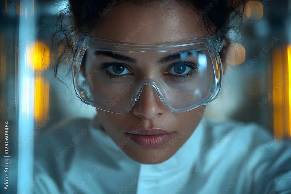 Scientist Wearing Safety Goggles in a Laboratory Setting for Research and Innovation Scientist Wearing Safety Goggles in a Laboratory Setting for Research and Innovation
