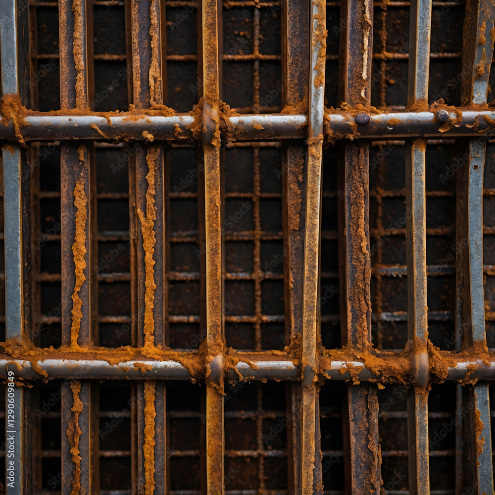 Rustic metal textures showcase decay and industrial charm in close-up view Rustic metal textures showcase decay and industrial charm in close-up view