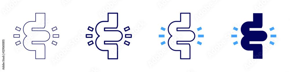 Intestine function icon in 4 different styles. Thin Line, Line, Bold Line, Duotone. Duotone style. Editable stroke Intestine function icon in 4 different styles. Thin Line, Line, Bold Line, Duotone. Duotone style. Editable stroke