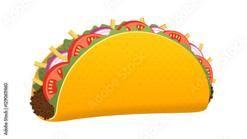 Mexican Taco On Transparent Alpha Background 
