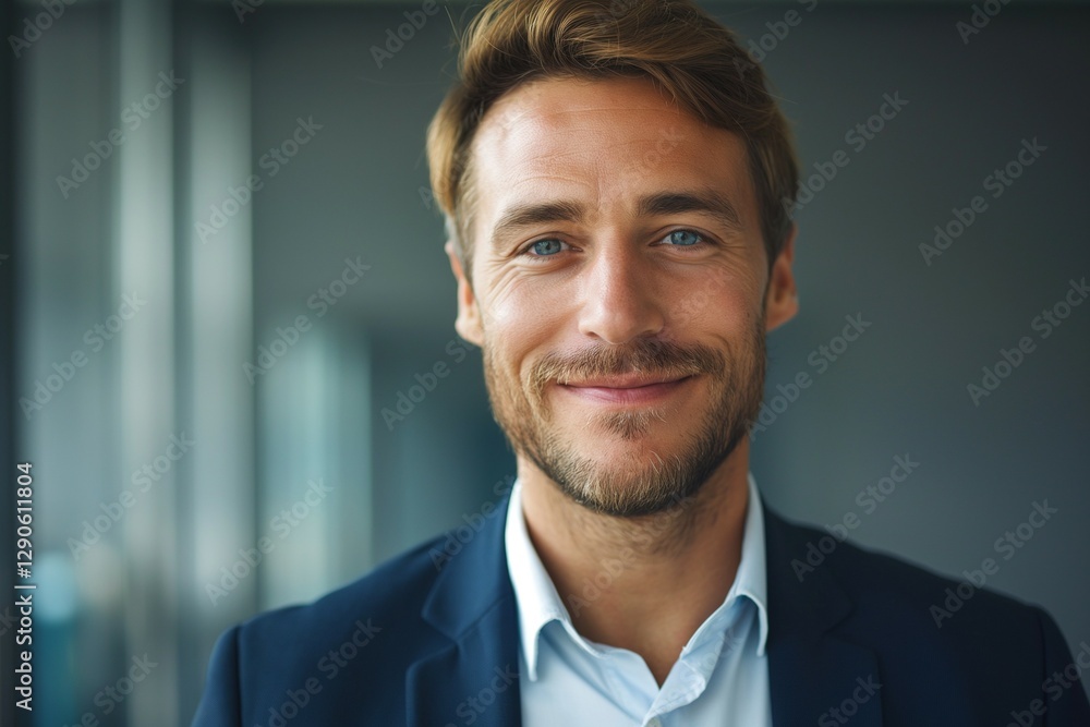 Confident Caucasian man with a friendly smile, dressed in a suit, exuding professionalism and approachability. Confident Caucasian man with a friendly smile, dressed in a suit, exuding professionalism and approachability.