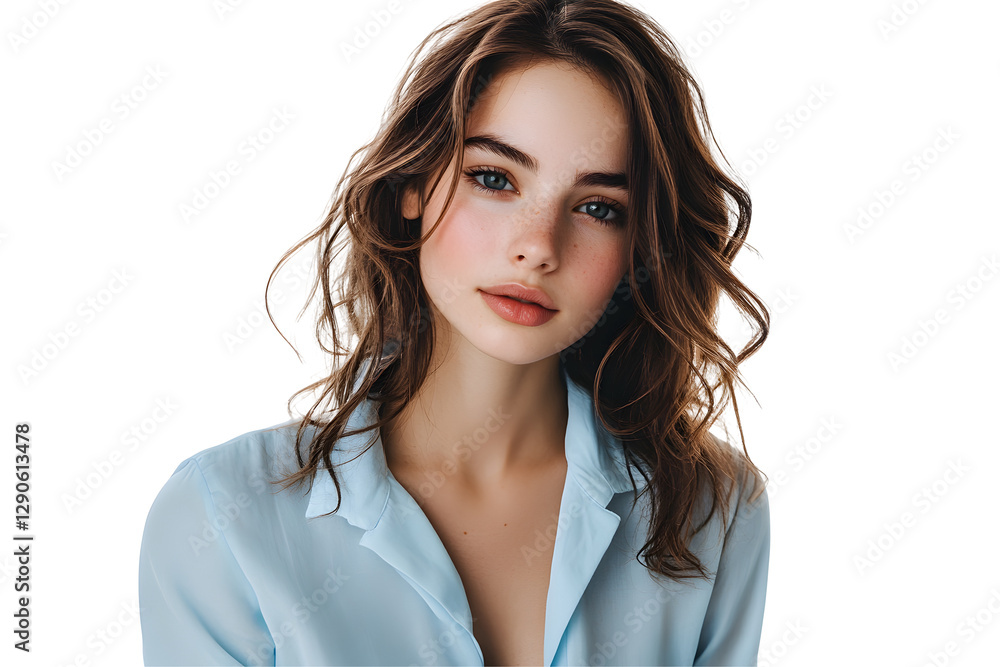 portrait of a woman crossed arms isolated on white portrait of a woman crossed arms isolated on white