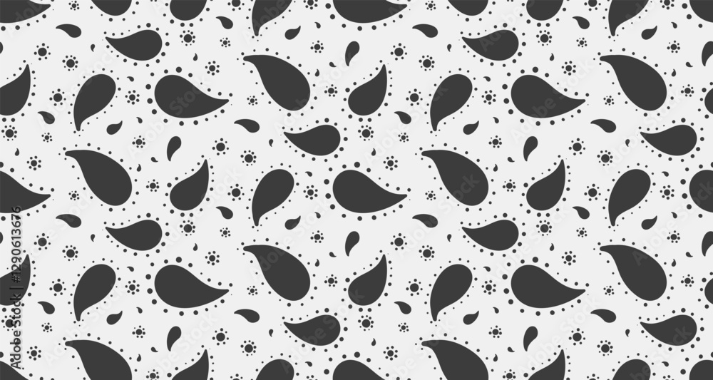 Fototapeta premium Designer flourish of growth outline. Chic swirl in festive shirt. Paisley droplet by graphic eternity.