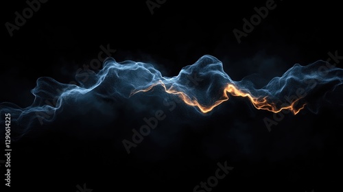 Abstract glowing wave of light and energy