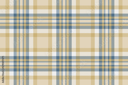 Elegant beige and blue plaid pattern.  Perfect for textile design, website backgrounds, or crafting projects.  Subtle yet sophisticated, this neutral texture adds a touch of timeless style.